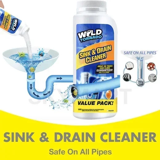 TurboClean: Sink Drain Cleaner Chemical for Kitchen Toilet Pipe Dredging Clear Choke Clear Pipe Sink Cleaner Pipe Cleaner