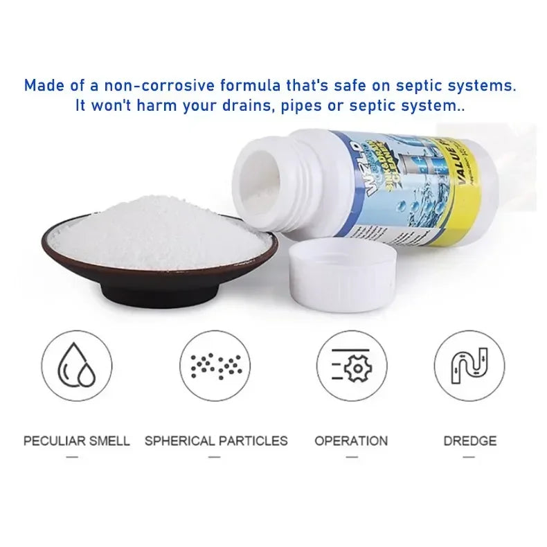 TurboClean: Sink Drain Cleaner Chemical for Kitchen Toilet Pipe Dredging Clear Choke Clear Pipe Sink Cleaner Pipe Cleaner