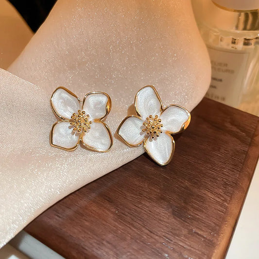 Jewelry Sweet Flower Stud Earrings